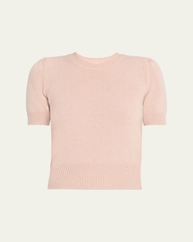 Short-Sleeve Cashmere Sweater